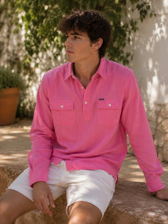 Guess Other - NWT Guess Pink Long Sleeve Shirt Size L